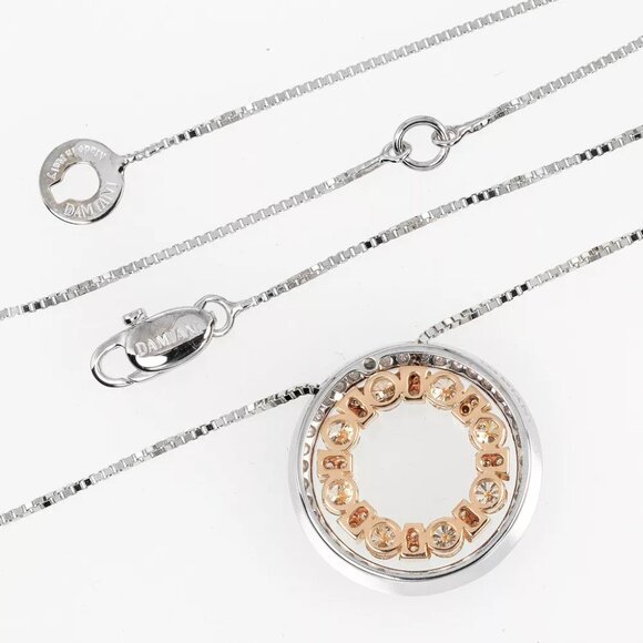 Damiani Belle Epoque Round S Necklace 0.8" model K18 white gold/K18 Pink G... - Picture 10 of 10